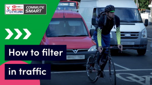 How to filter in traffic when cycling - Commute Smart