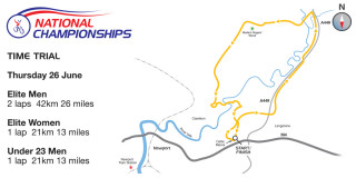 014 British Cycling National Time-Trial Championships course map