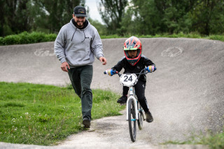 Rider and a coach at Ealing BMX Club