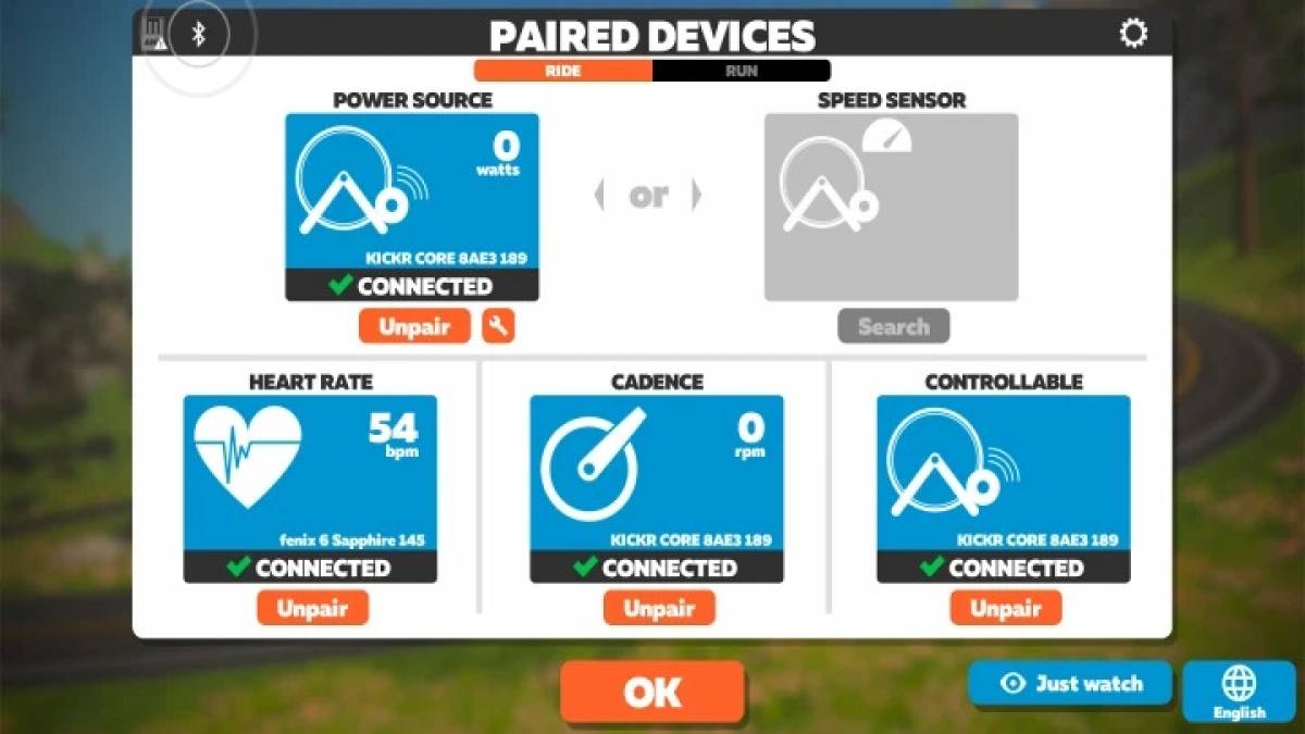 Image result for zwift pairing screen