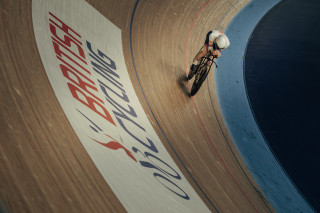 Ed Clancy riding the Hope Lotus track bike Paris 2024