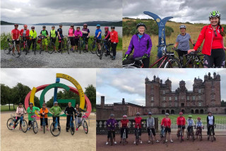 Picture collage of four images, each from Breeze rides in Scotland