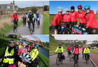 Picture collage of four images, each from Breeze rides in Scotland