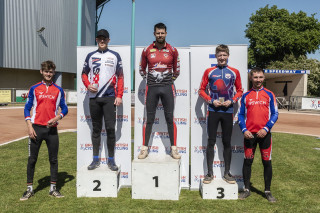 Men's podium shot in Newport Round 2 Menâ€™s Elite GP 