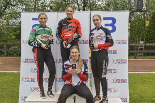 Women's podium shot from Womenâ€™s Elite GP Newport round 2