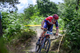 British Marathon Cross-country Series round at Pippingford, Ben Thomas in action.