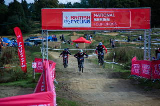 National 4X series in Witcombe - riders at the starting line.