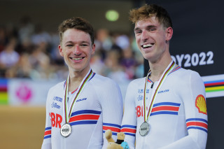 Ethan Hayter and Ollie Wood win silver in men's Madison