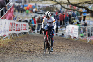 Anna Kay in the cyclo-cross team relay Tabor