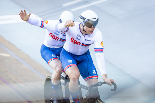 James Ball and Steffan Lloyd win the men's tandem sprint bronze medal