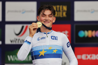 Josh Tarling takes the elite men's European time-trial title