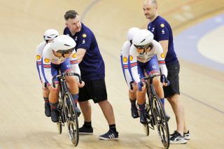 British female tandems lining up to go head to head on track