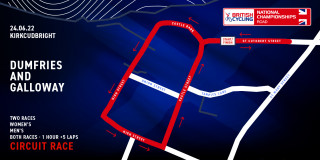 Route map for the 2022 British National Road Championships