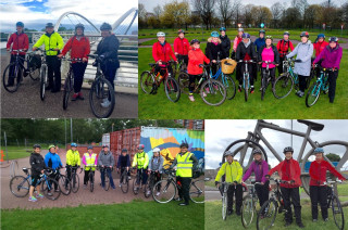 Picture collage of four images, each from Breeze rides in Scotland