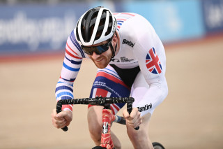 British Cyclist Ed Clancy at velodrome