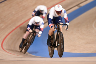 Ryan Owens competes in the Tokyo 2020 men's spjrint final