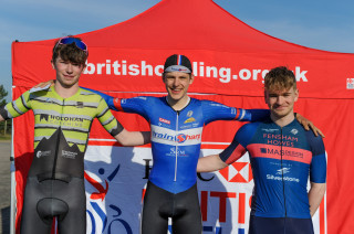 Podium shot at Bovington at the Junior Men's National Road Series