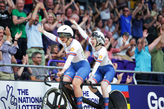 Sophie Unwin and Jenny Holl win a third world title on the track at the 2023 UCI Cycling World Championships