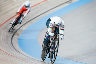 Emma Finucane in the women's sprint