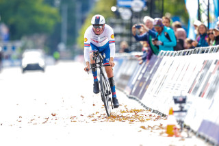 Ben Watson in the men's C3 TT at the 2024 Para-cycling road world championships