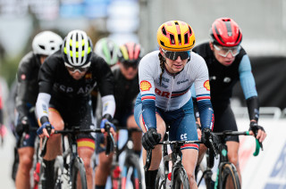 El Barker in the women's elite road race at the 2024 UCI Road World Championships
