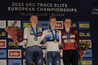 Maddie Leech takes silver in the women's omnium at the 2025 UEC Track Elite European Championships