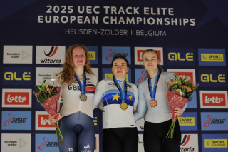 Rhian Edmunds wins sprint silver at the 2025 UEC Track Elite European Championships