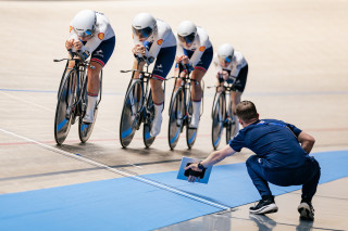 Women's team pursuit round one  at the 2025 UEC Track Elite European Championships