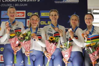 Women's team pursuit win bronze  at the 2025 UEC Track Elite European Championships