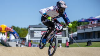 Kyle Evans at the UCI Supercross World Cup in Belgium, 2018.