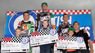 2015 British BMX Series - Stack, Batey and Sharrock on the podium