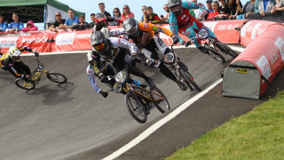 Superclass racing at the HSBC UK BMX National Series.