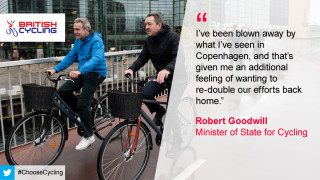 Robert Goodwill admitted to being â€˜blown awayâ€™ by the difference between Danish and British cycling infrastructure 