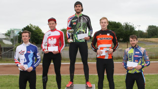The HSBC UK Cycle Speedway Elite Grand Prix Series round two men's podium