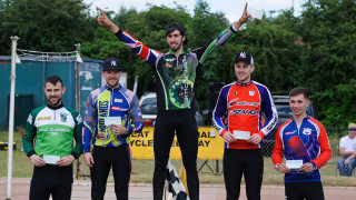 The HSBC UK Cycle Speedway Elite Grand Prix Series round three men's podium