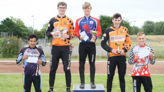 The HSBC UK Cycle Speedway Elite Grand Prix Series round two junior podium