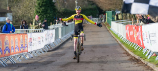Grant Ferguson secured the under-23 race to take his third title in as many years at Abergavenny after dominating the race from the second lap and leaving the rest of the field to fight out the silver and bronze.