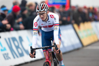 Ben Turner finishing fourth at the UCI CX World Cup in Koksidje.