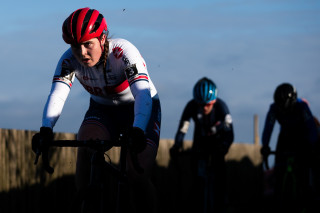 Hattie Harnden at the 2019 UCI Cyclo-Cross World Championships in Bogense, Denmak.
