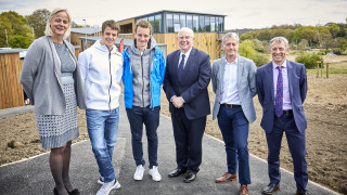 Jonathan and Alistair Brownlee open the Brownlee Centre in Leeds, part funded by British Cycling