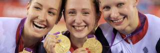 Dani King, Joanna Rowsell and Laura Trott