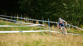 Iain Paton prepares to race round two of the 2015 UCI Mountain Bike World Cup cross-country world cup in Albstadt