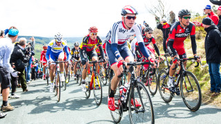 Great Britain's Scott Davies competing at Tour de Yorkshire.