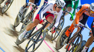 Mark Cavendish made his return to the track in the omnium 