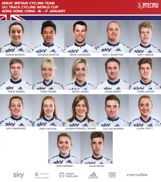 Great Britain Cycling Team for UCI Track Cycling World Cup Hong Kong