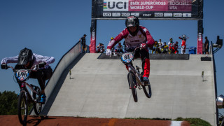 Tre Whyte racing at the Rock Hill UCI BMX Supercross World Cup
