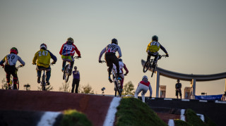 Tre Whyte racing at the Rock Hill UCI BMX Supercross World Cup