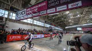Liam Phillips won a fourth consecutive UCI BMX Supercross World Cup in Manchester as Kyle Evans completed a one-two for the Great Britain Cycling Team.