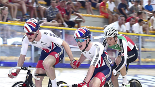 Rhys Britton and Matthew Walls win the European junior Madison gold