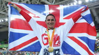 Dame Sarah Storey with a gold medal at the Rio Paralympic Games